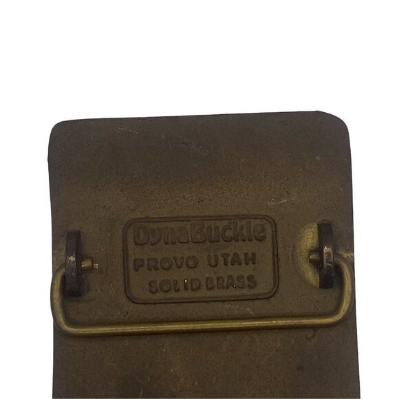Vintage Worn Eutectic Castolin Dyna Brass Buckle Welding Technology Cowboy - Picture 3 of 3